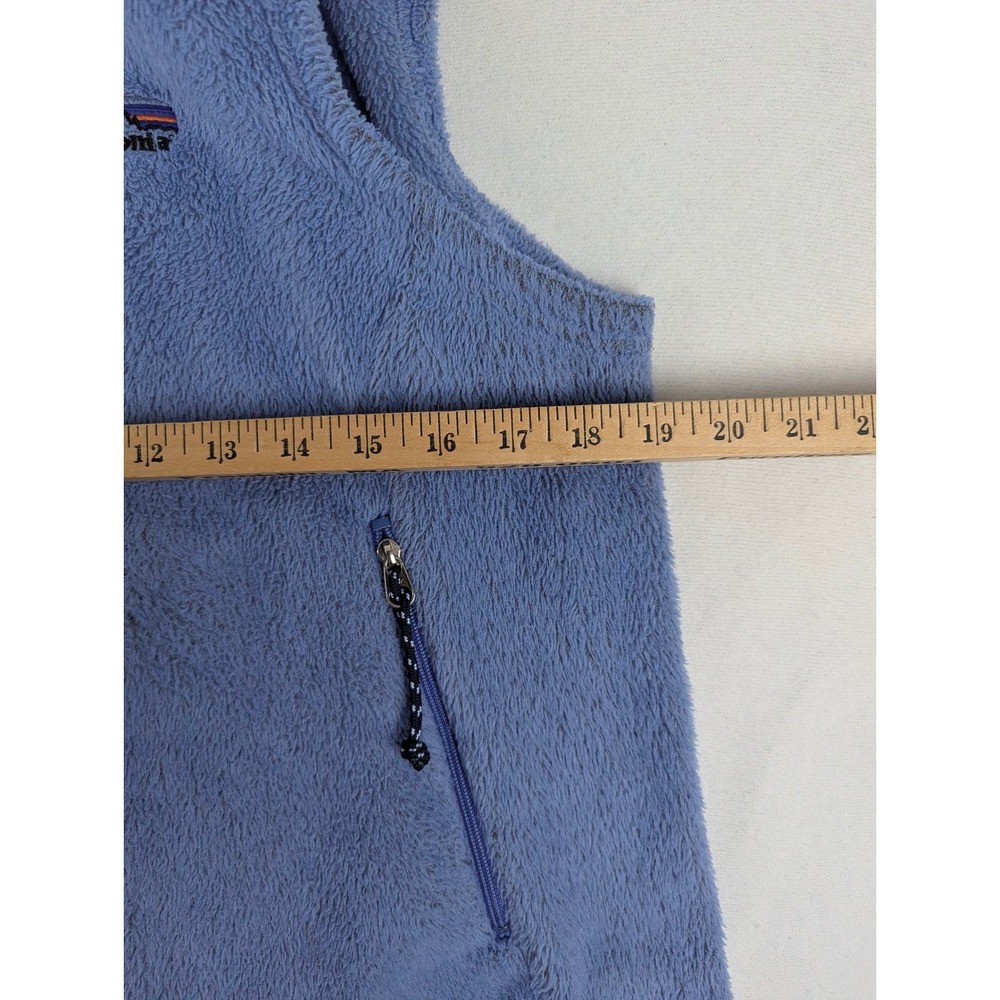 Patagonia Los Gatos Fleece Vest Womens Large Blue Full Zip High Pile Periwinkle - Picture 10 of 12